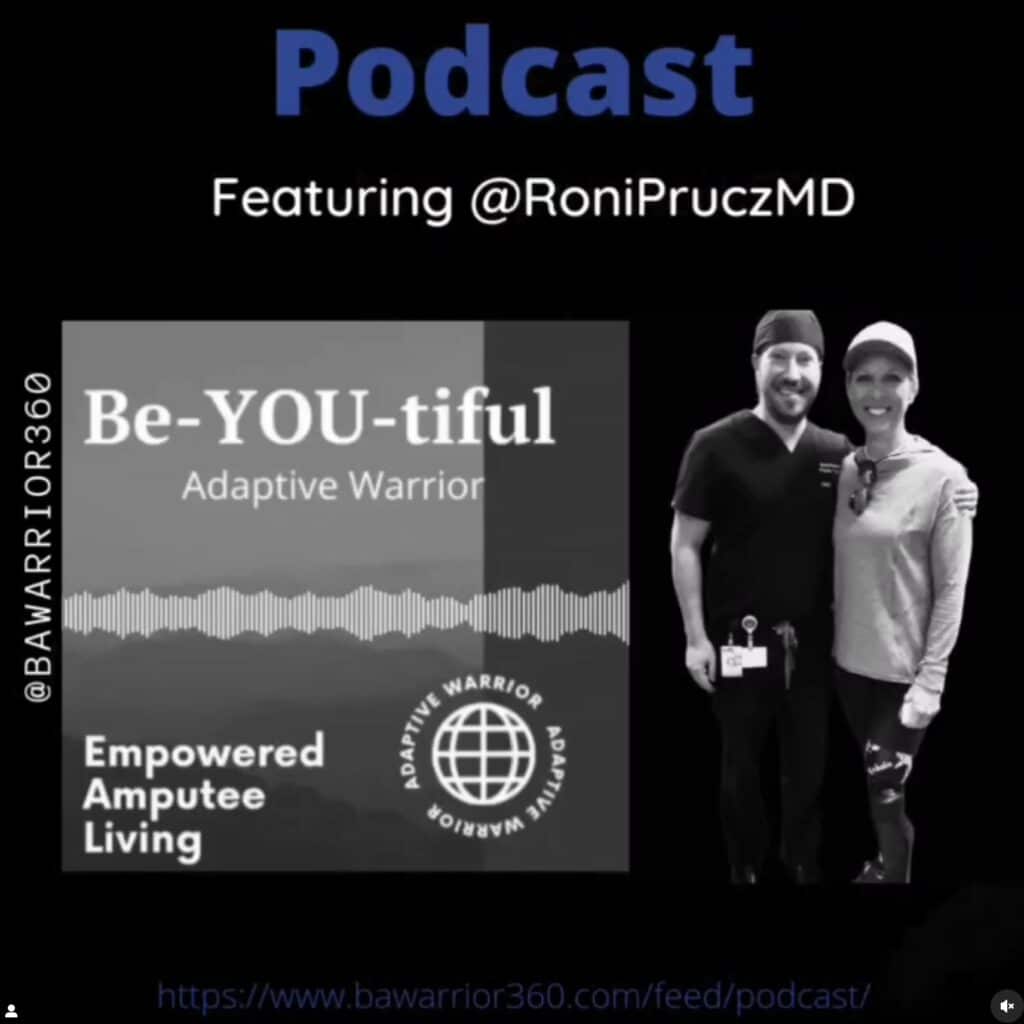 Dr. Prucz with Patient on Cover of Podcast Discussing Limb amputation Phoenix Arizona